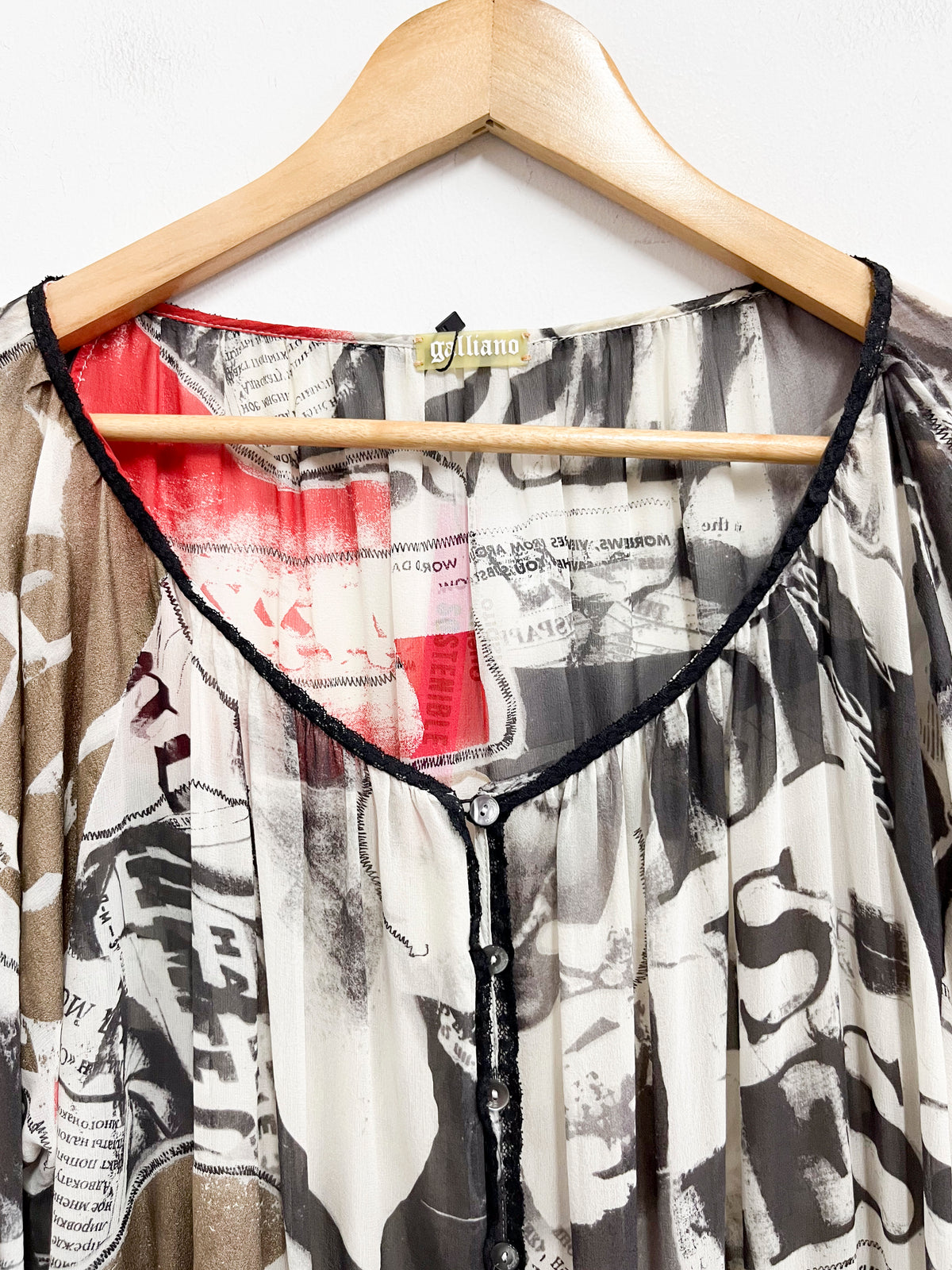 Blusa estampada - Galliano - Talla M