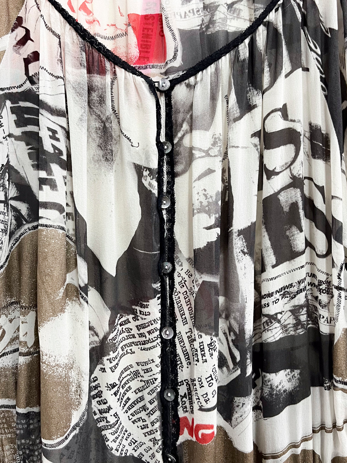 Blusa estampada - Galliano - Talla M