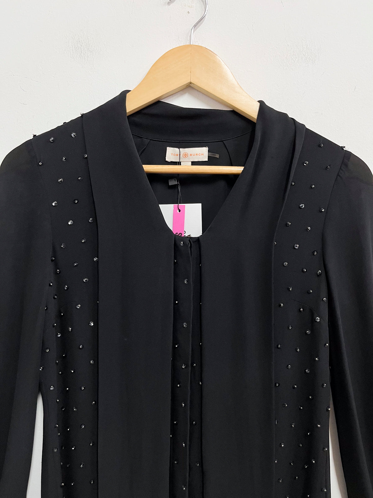 Blusa de seda negra - Tory Burch - Talla XS