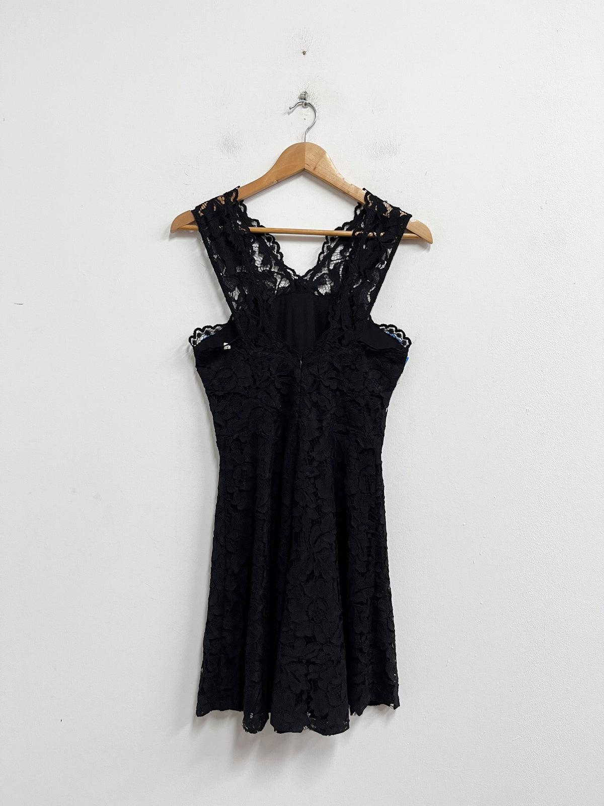 Vestido de encaje negro - Sandro - Talla S