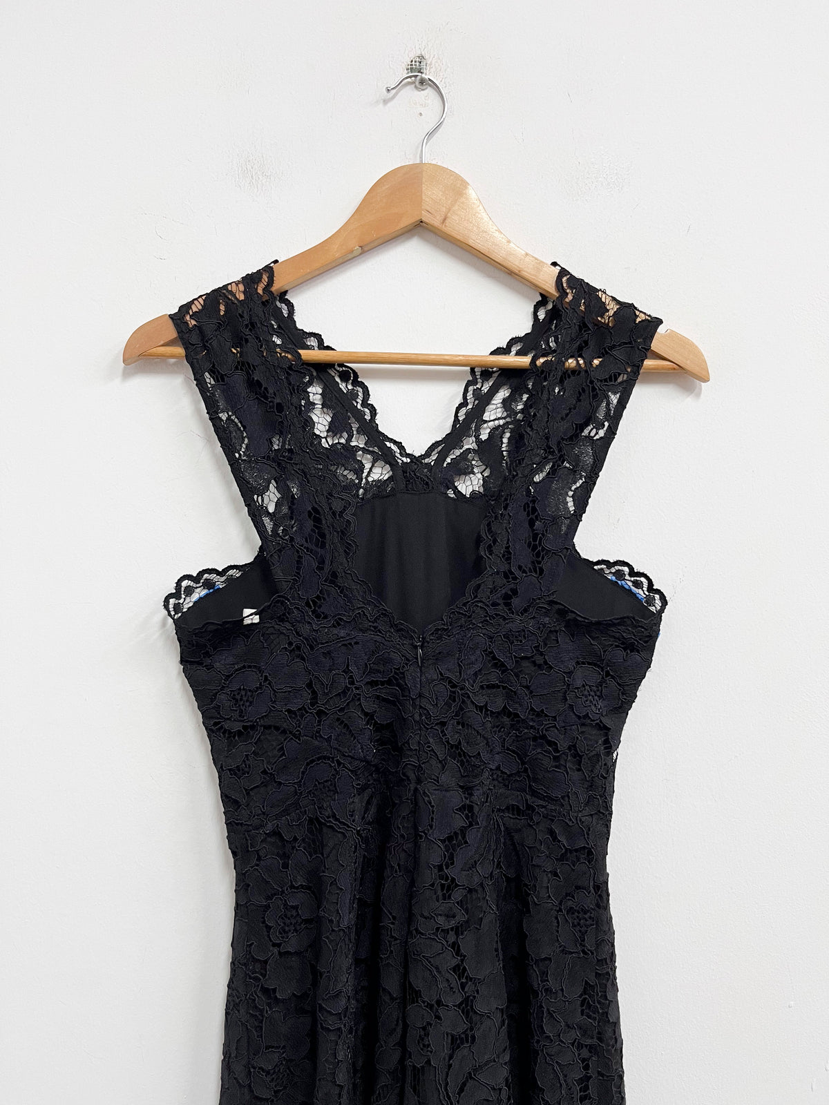 Vestido de encaje negro - Sandro - Talla S