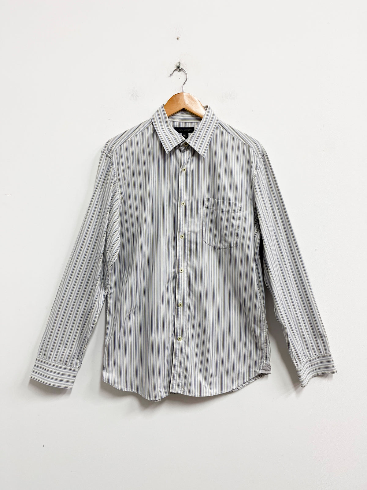 Camisa blanca lineas - Banana Republic - Talla L