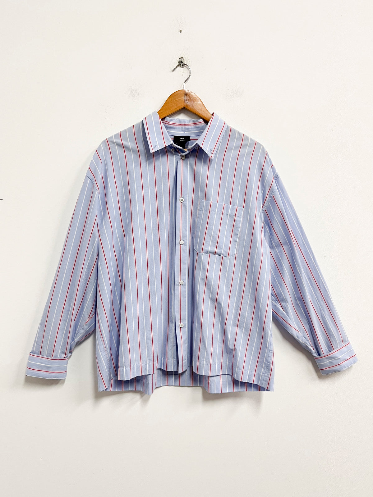 Camisa celeste con lineas - H&M - Talla L