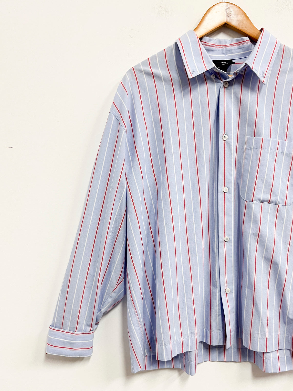 Camisa celeste con lineas - H&M - Talla L