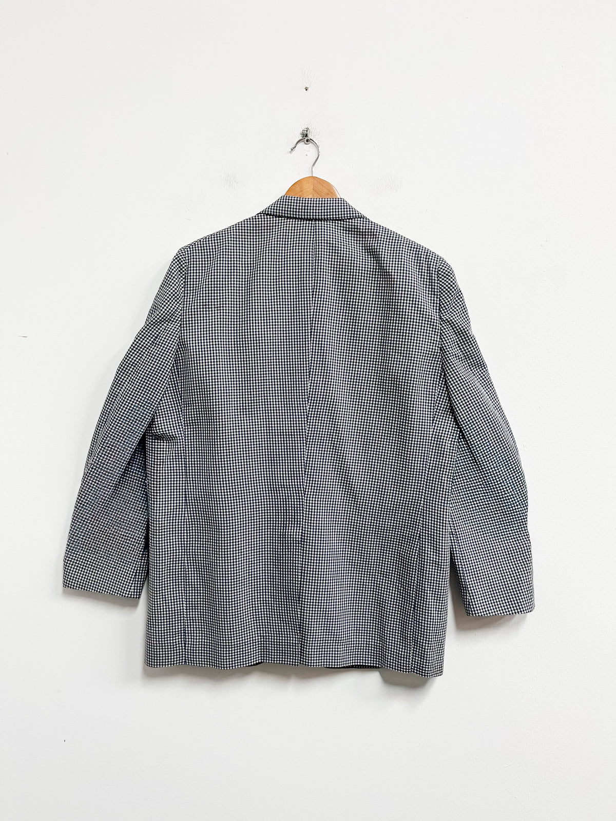 Saco cuadros blancos y azul  - Sheldon - Talla L