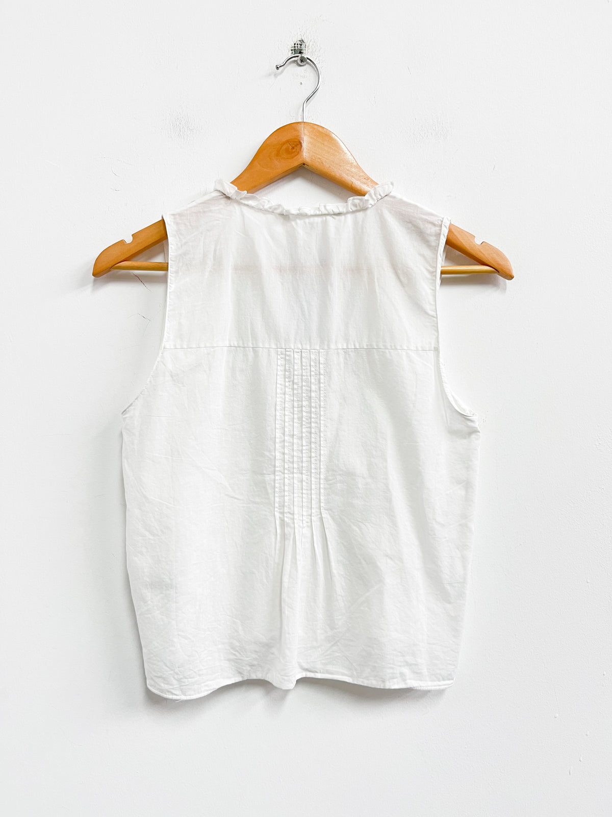 Top blanco de bordados y tejido de algodón - Zara - Talla XS