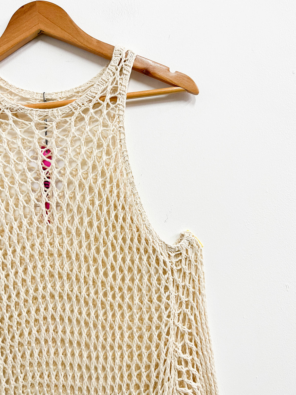Chompa beige punto crochet - Talla M