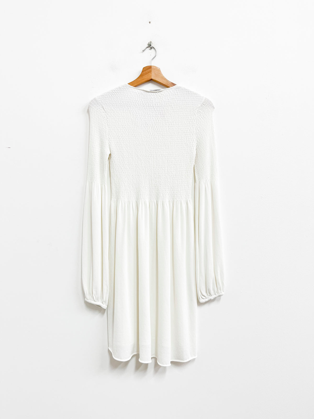 Poncho algodon pima blanco con negro - Kila - Talla M