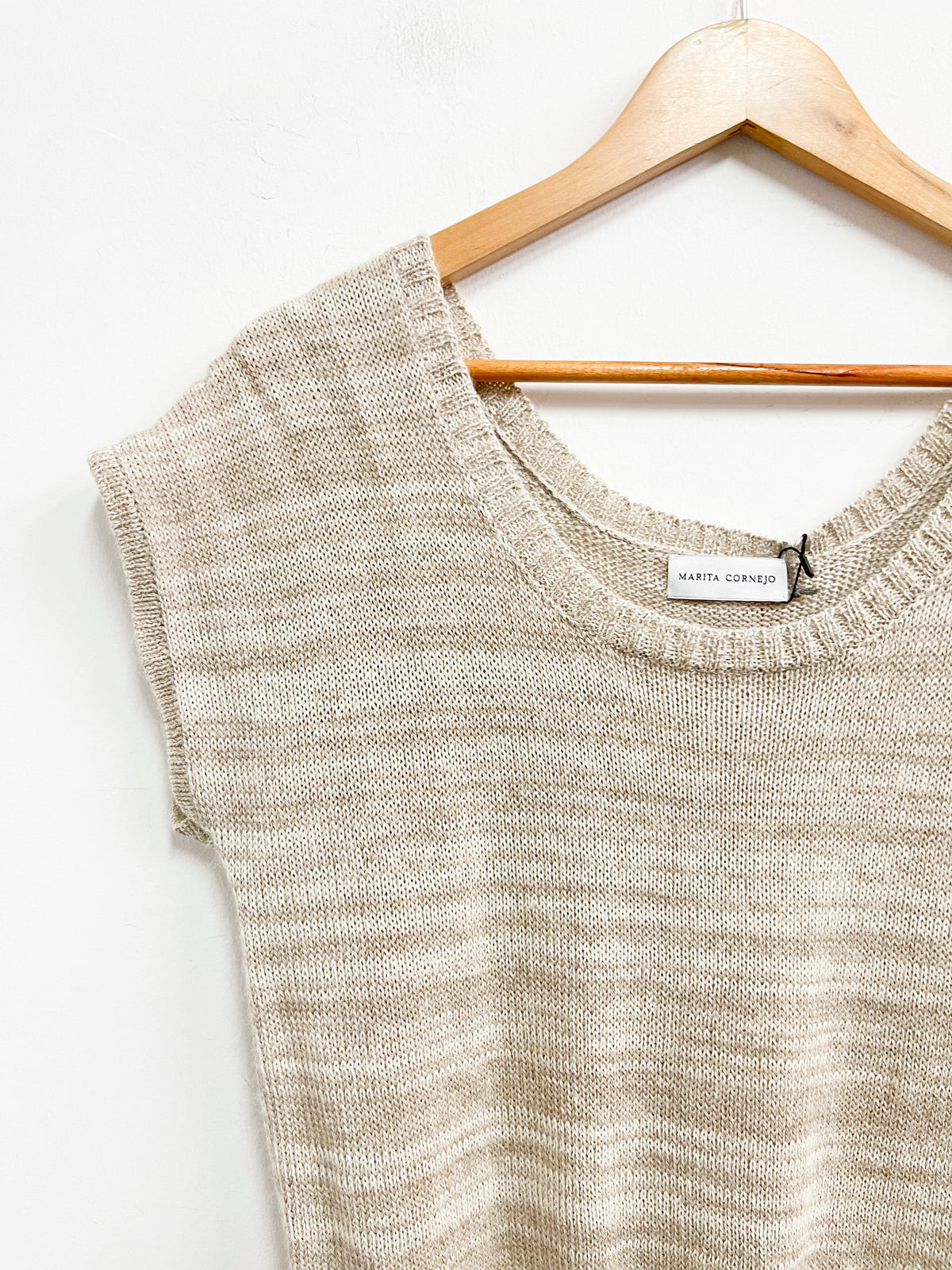 Top tejido tonos beige - Marita Cornejo - Talla M