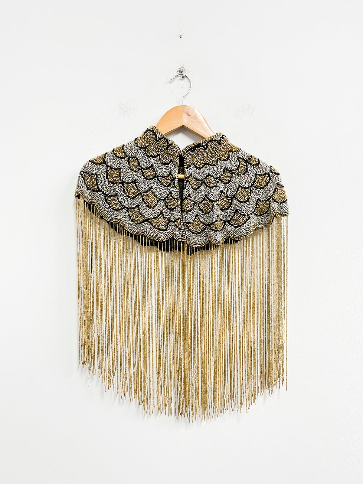 Capa dorada y plateada de mostacillas - Kus Kus Kaftans - Talla M