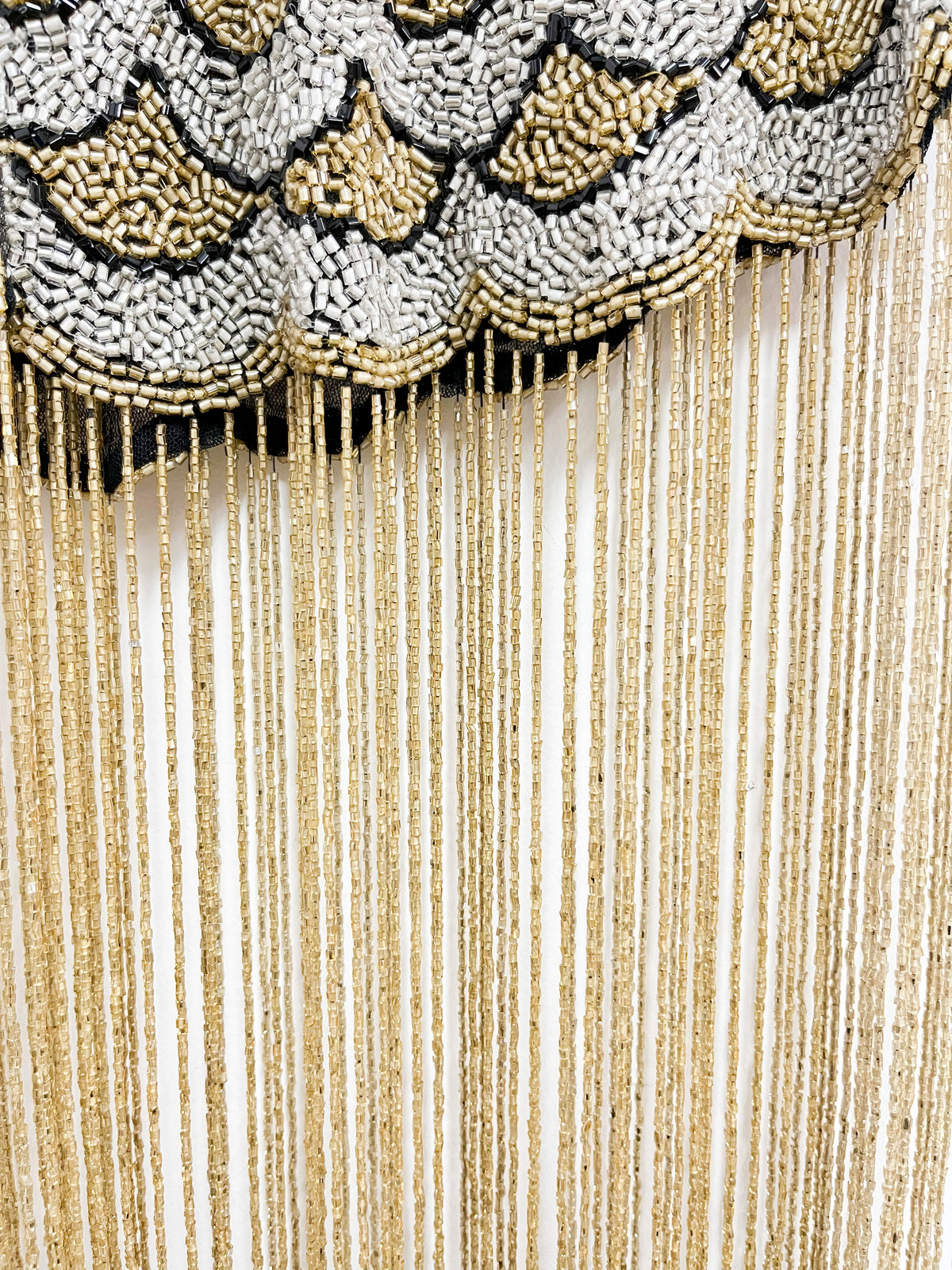 Capa dorada y plateada de mostacillas - Kus Kus Kaftans - Talla M