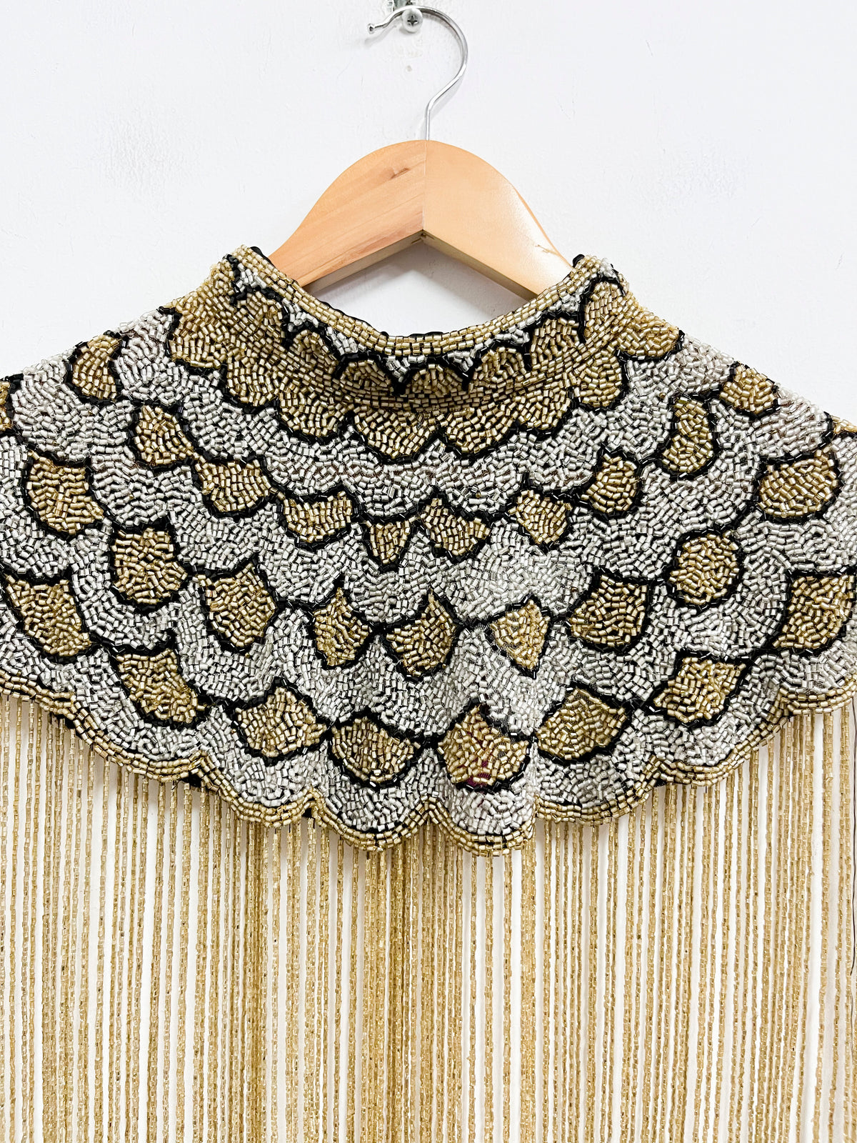 Capa dorada y plateada de mostacillas - Kus Kus Kaftans - Talla M