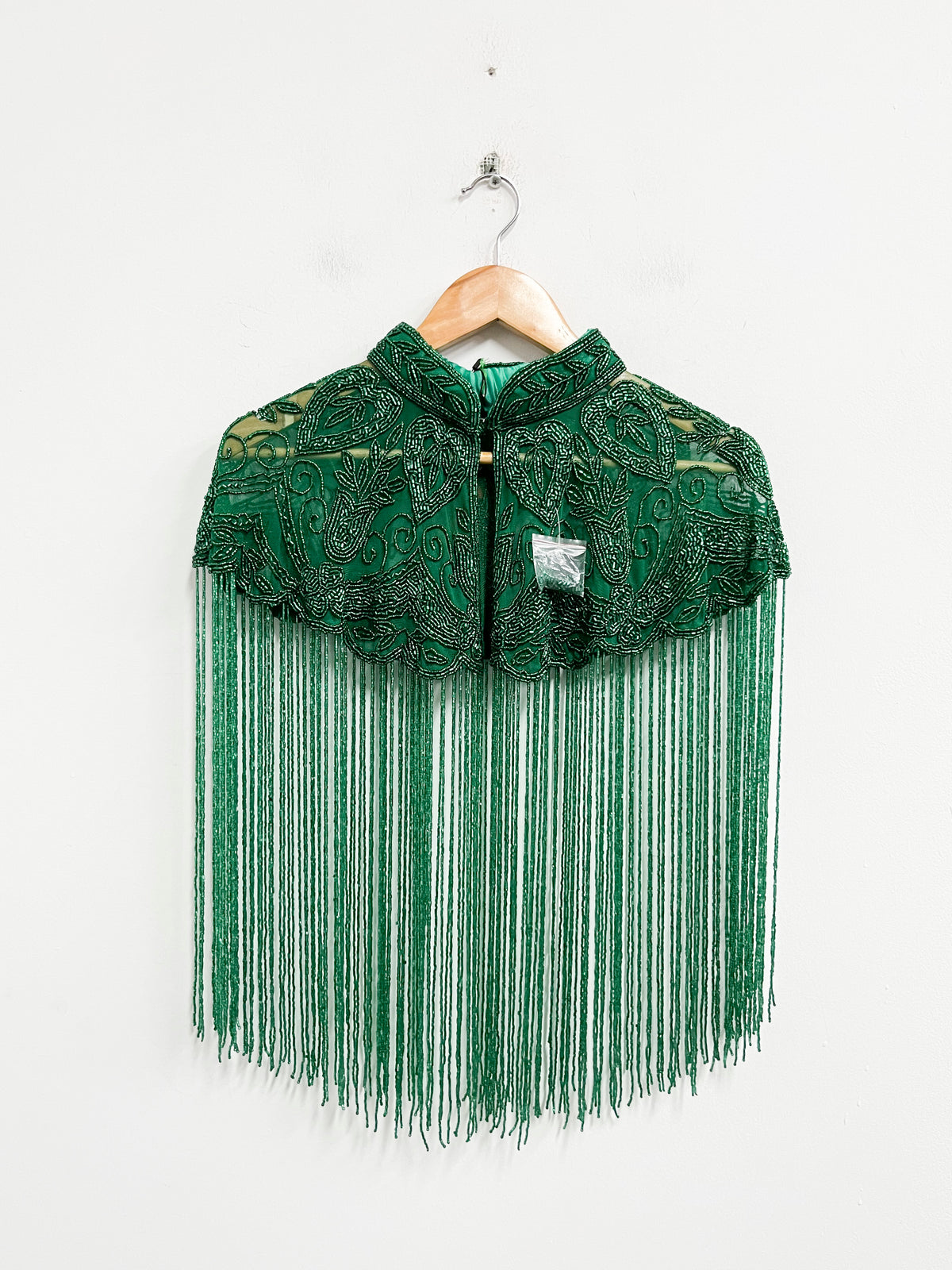 Capa verde de mostacillas - Kus Kus Kaftans - Talla M