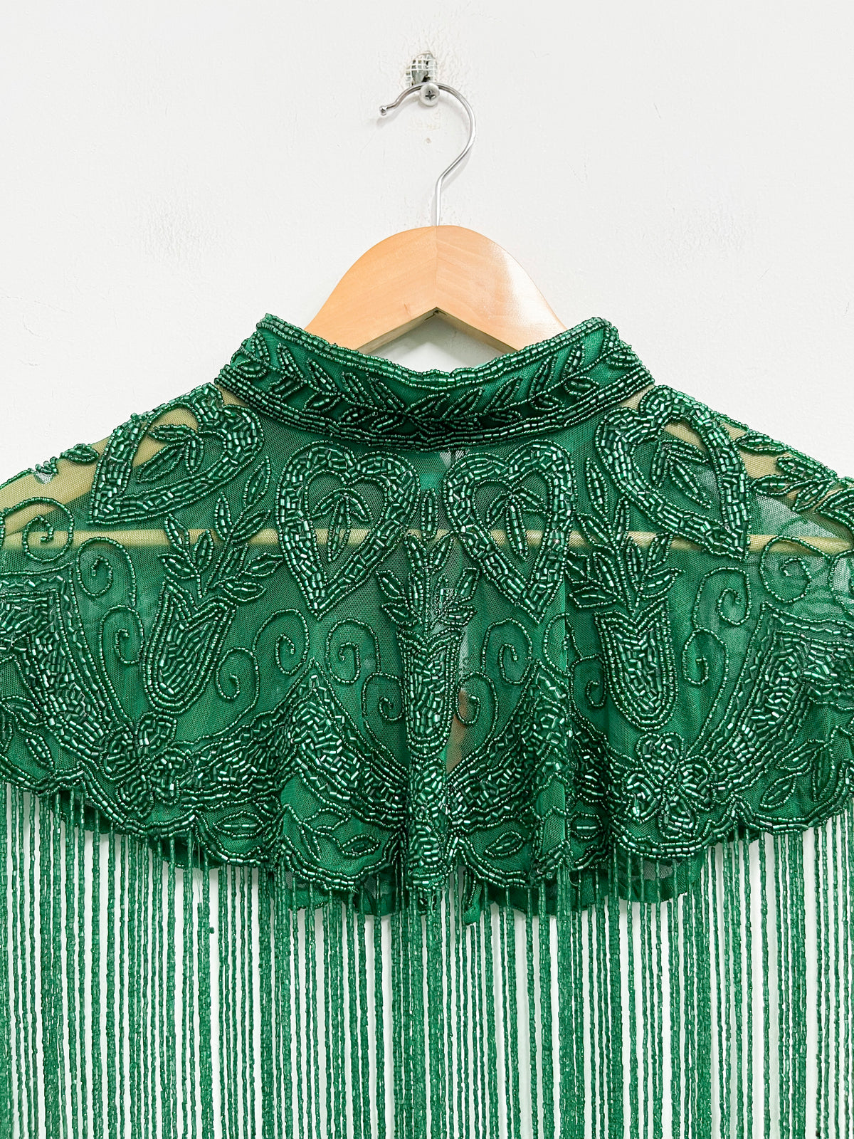 Capa verde de mostacillas - Kus Kus Kaftans - Talla M