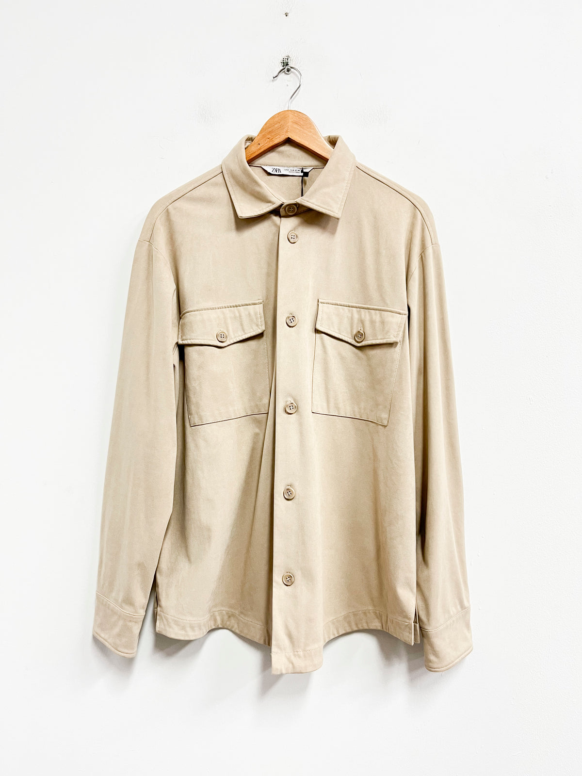 Camisa beige piel de durazno - Zara -Talla M
