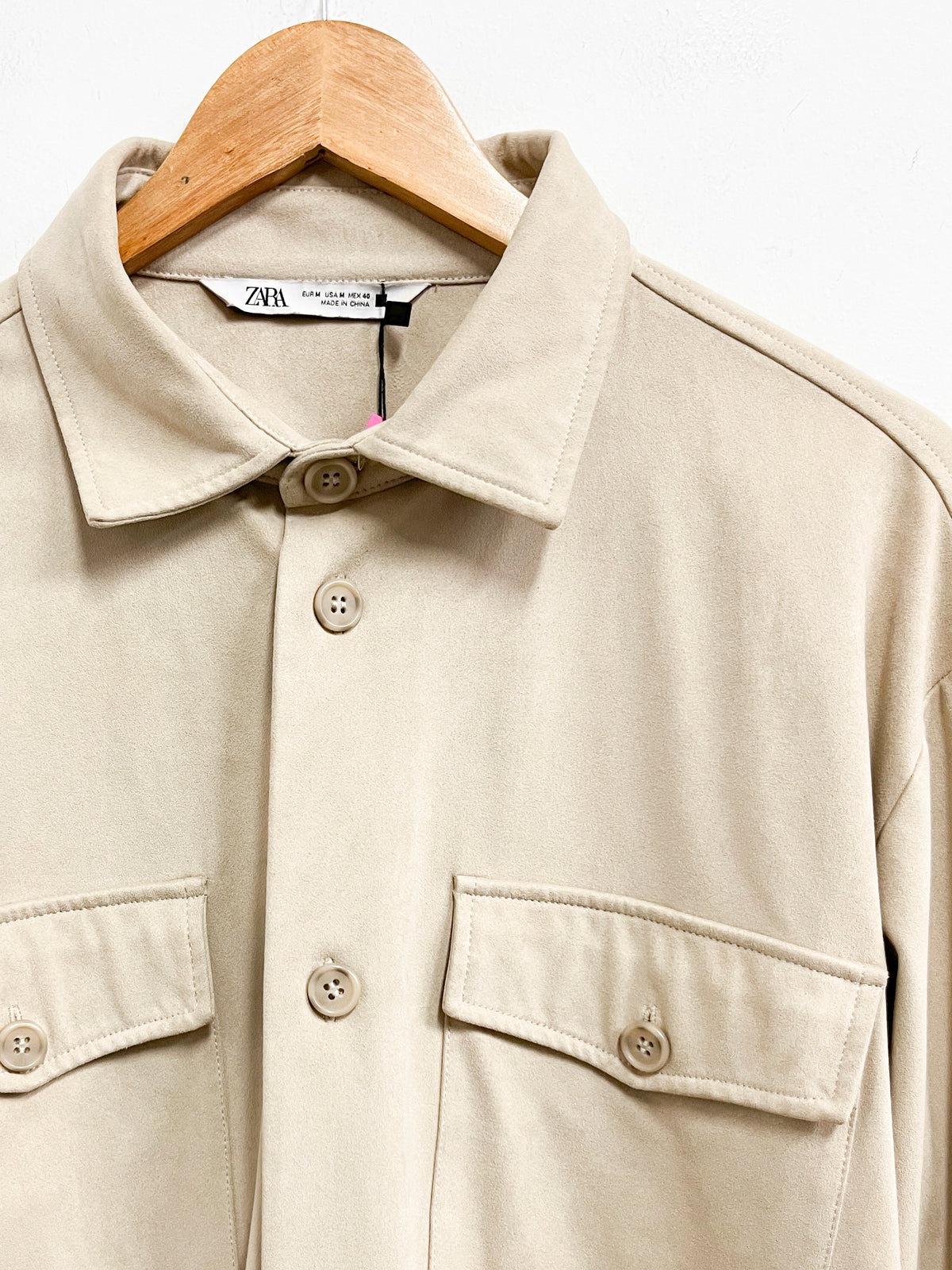 Camisa beige piel de durazno - Zara -Talla M