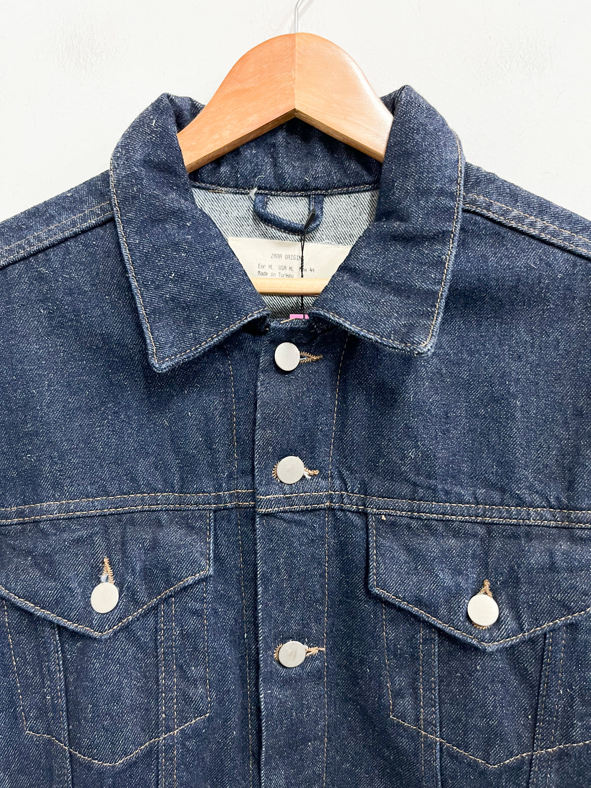 Casaca de jean azul oscuro - Zara - L