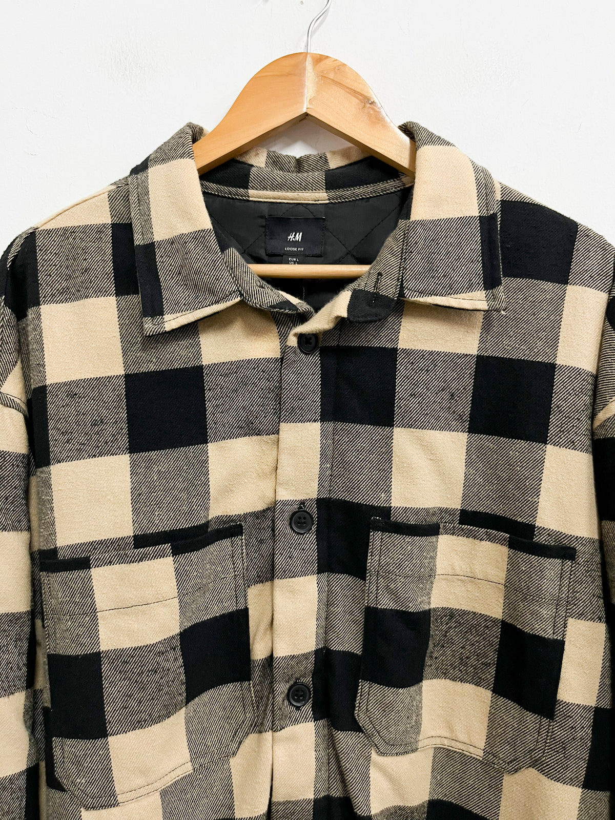 Casaca cuadros estilo franela - HyM - Talla L
