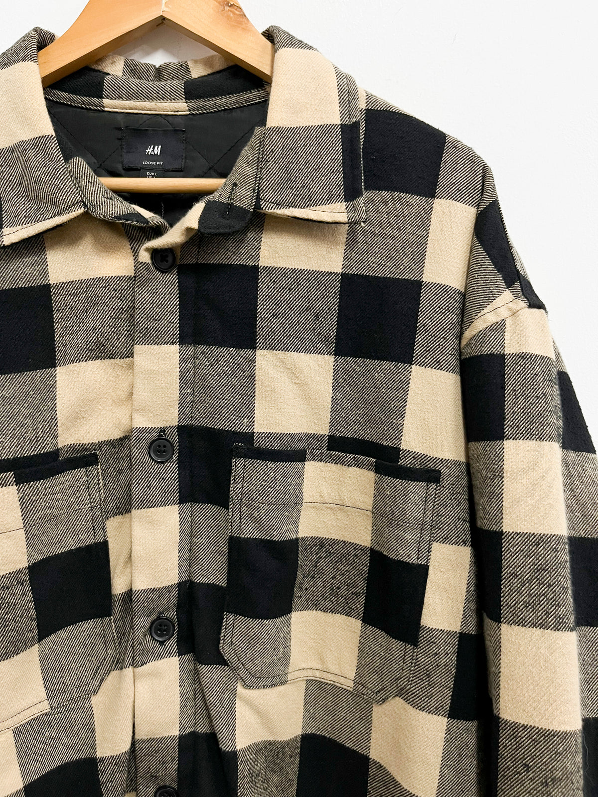 Casaca cuadros estilo franela - HyM - Talla L