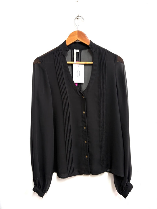Blusa negra de gasa - Sandra Weil - Talla M