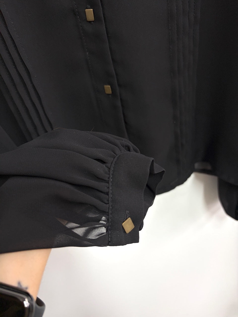 Blusa negra de gasa - Sandra Weil - Talla M