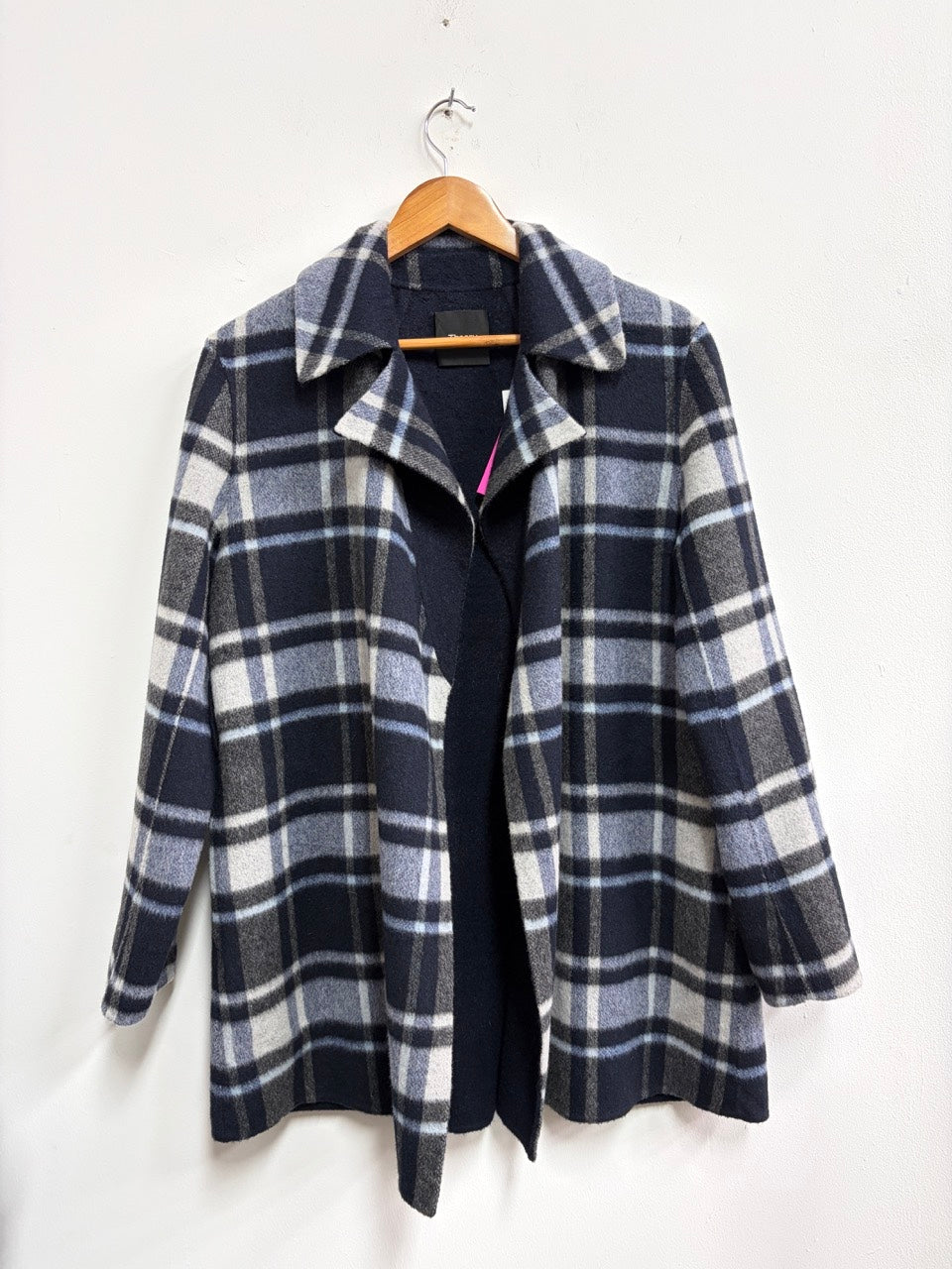 Saco cuadricular azul y gris -  Theory - Talla S