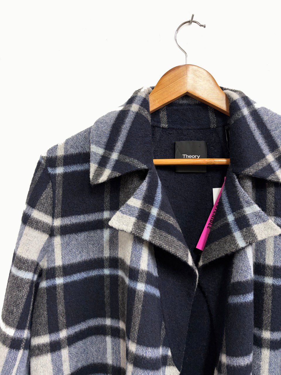 Saco cuadricular azul y gris -  Theory - Talla S