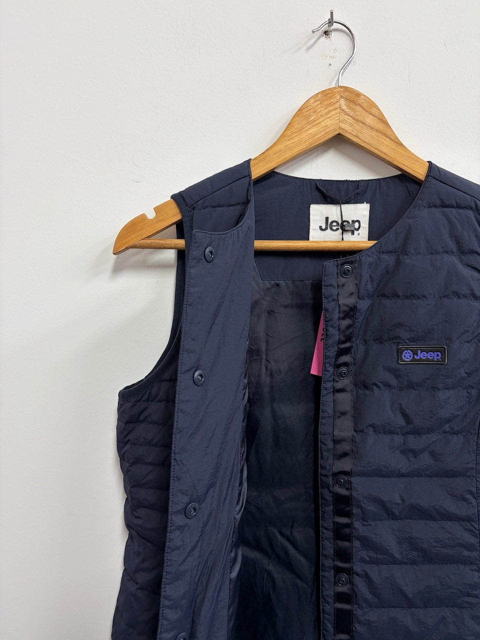 Chaleco largo azul marino - Jeep - Talla S