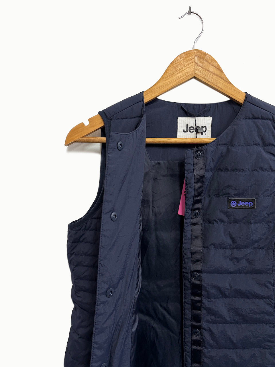 Chaleco largo azul marino - Jeep - Talla S
