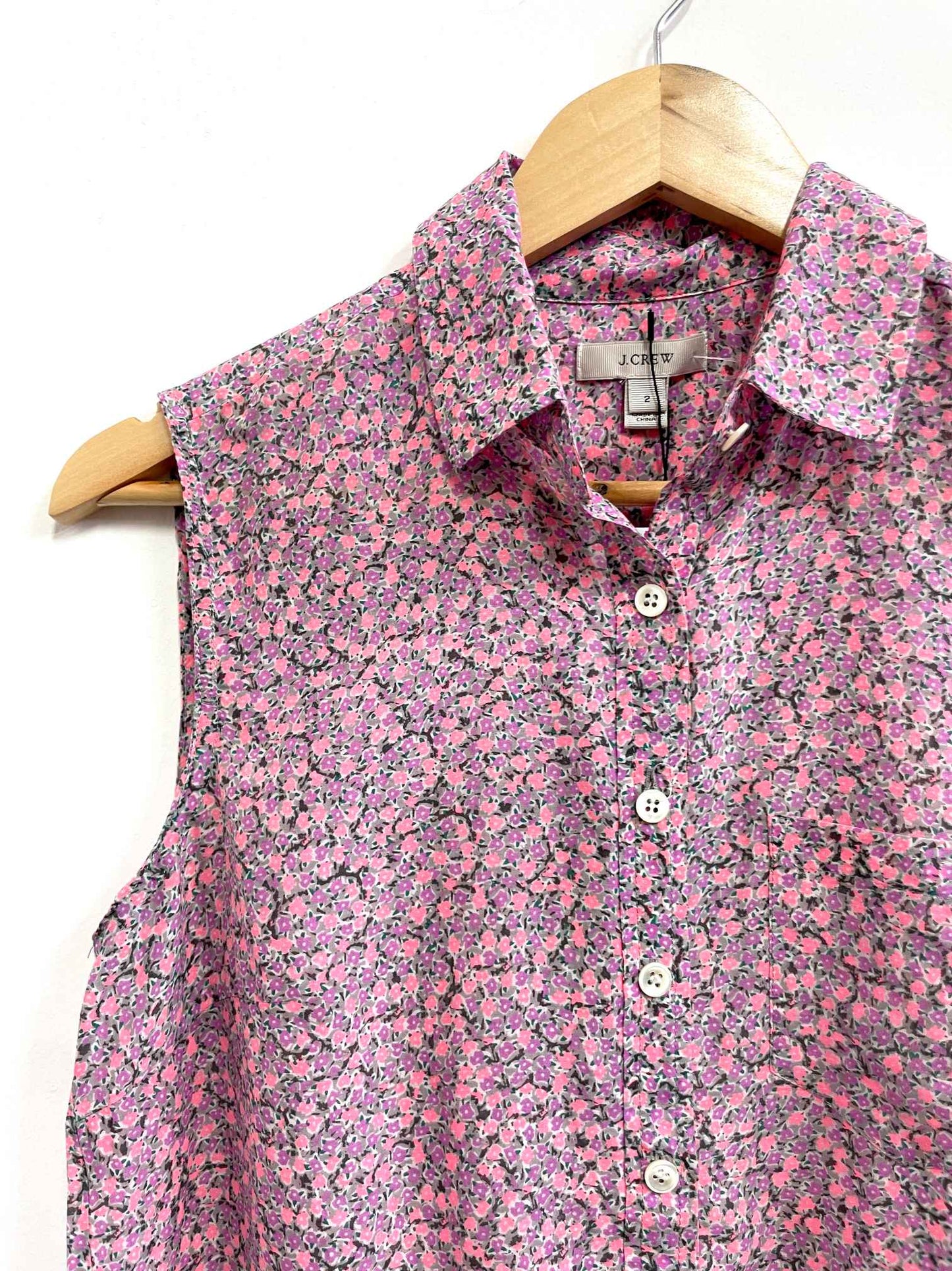 Blusa flores lilas y rosadas - J.Crew - Talla S