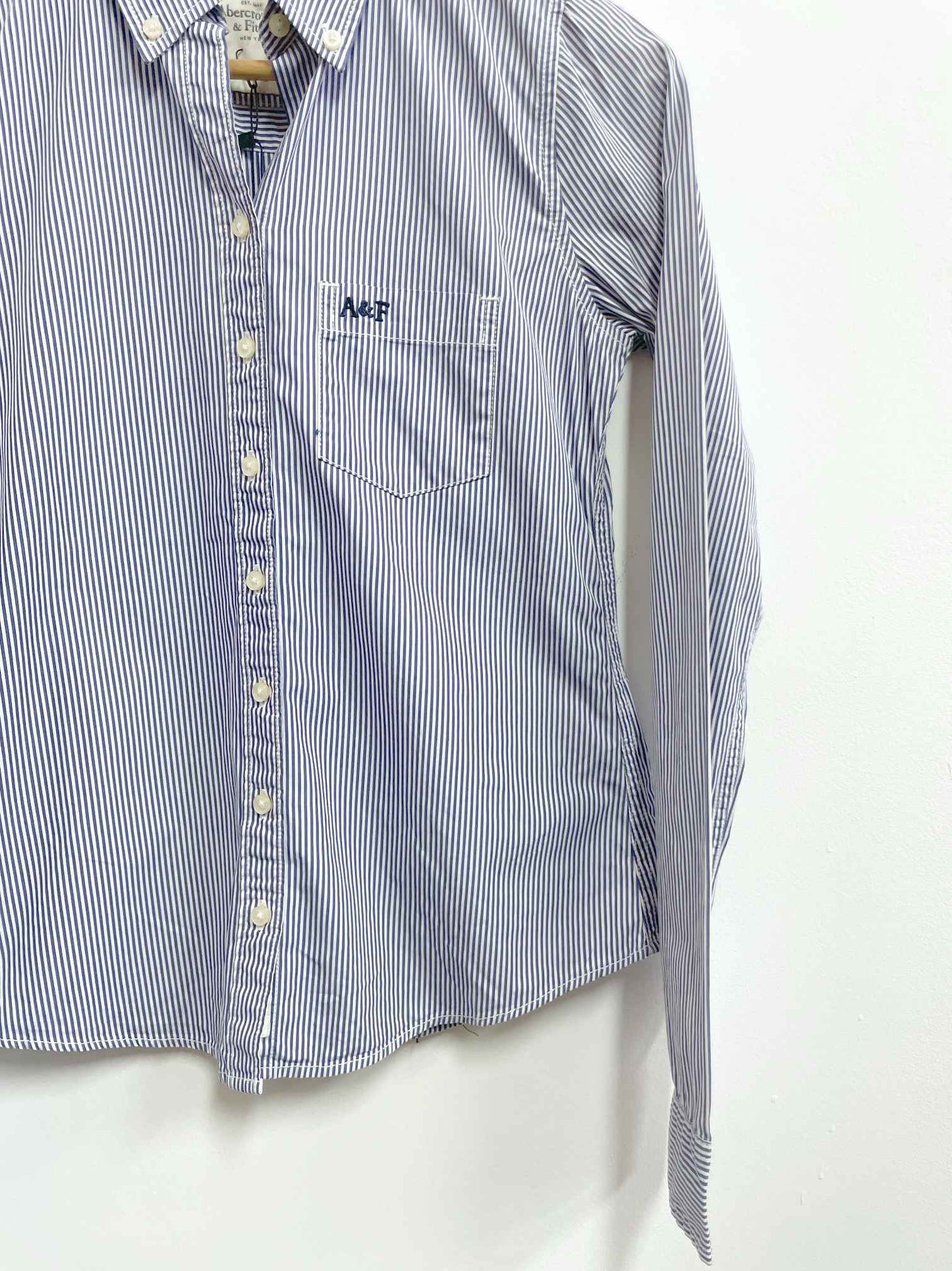 Blusa rayas azul con blanco - Abercrombie - Talla S