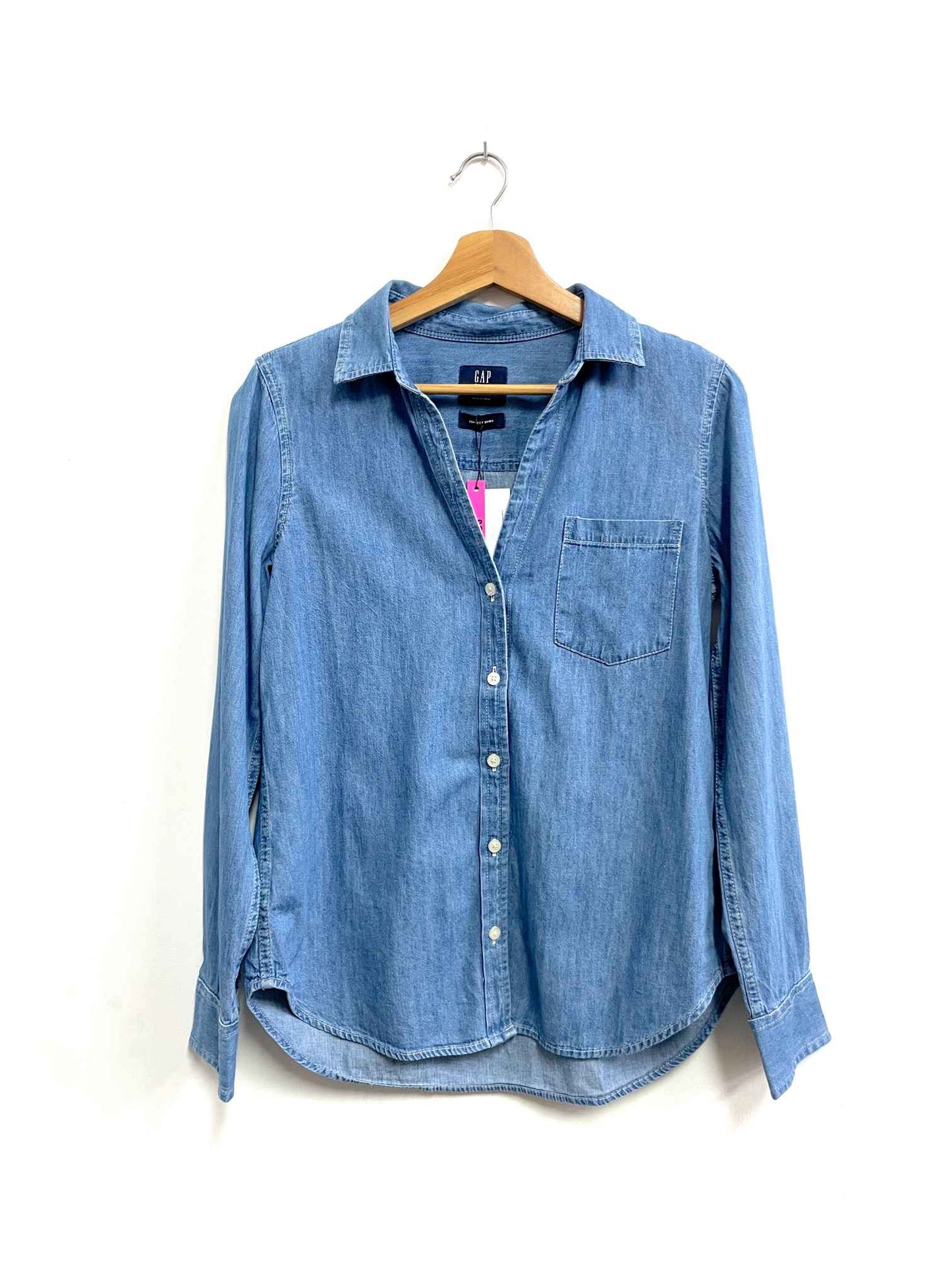 Blusa celeste jean - GAP - Talla S