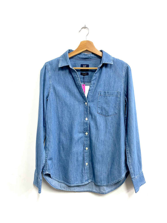 Blusa celeste jean - GAP - Talla S