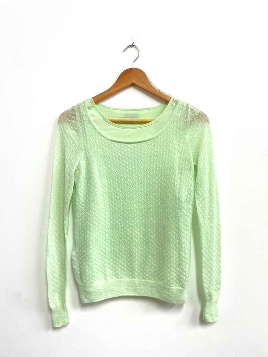 Chompa verde limón - Ann Taylor - Talla XS