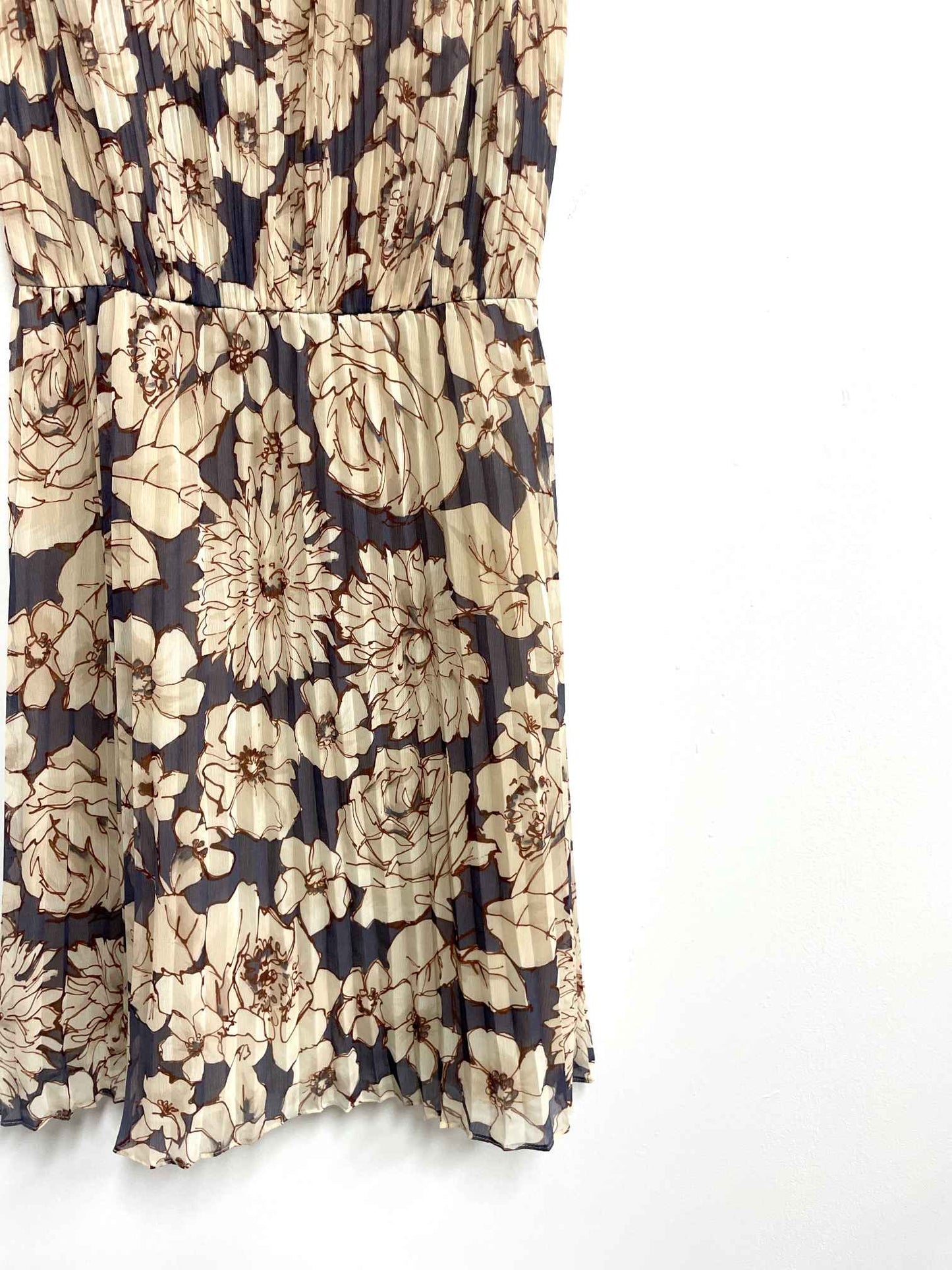 Vestido flores beige - Ellen Tracy - Talla S