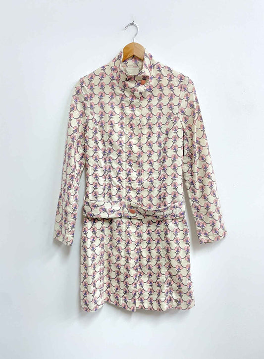 Saco beige flores lilas y rosas - Ted Baker - Talla S