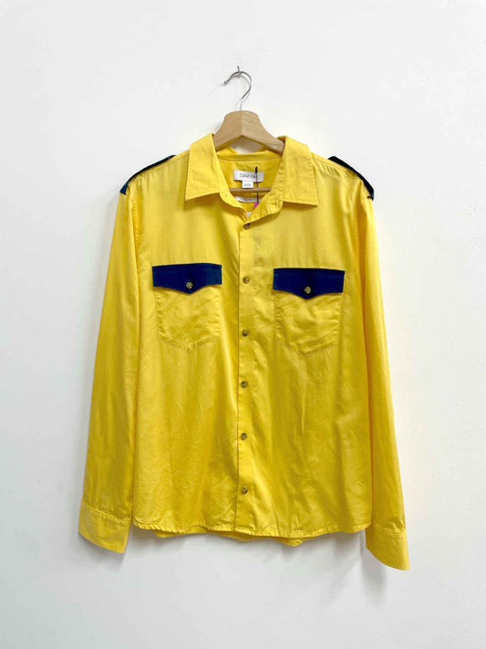 Blusa amarilla algodón - Calvin Klein - Talla M
