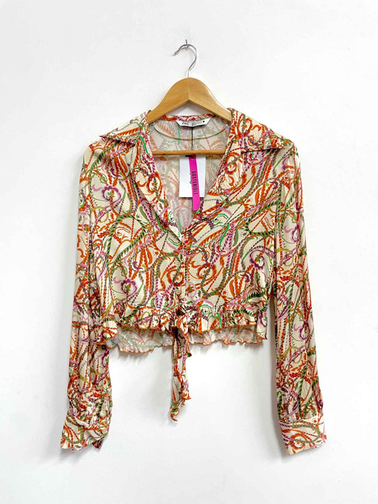 Blusa multicolor - Zara - Talla S