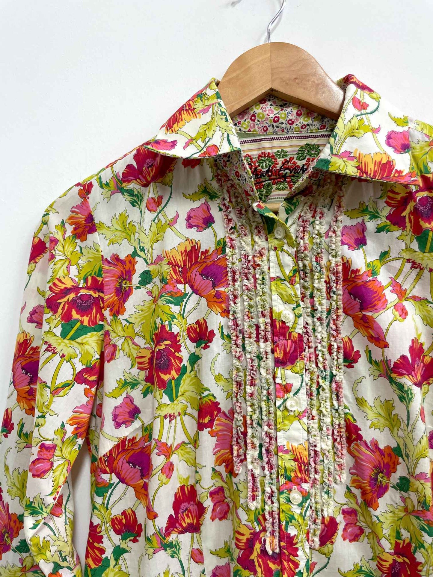 Blusa flores detalle cuello - Robert Graham - Talla S