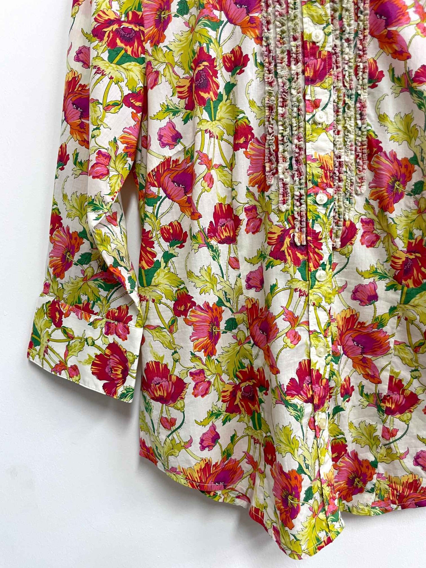 Blusa flores detalle cuello - Robert Graham - Talla S