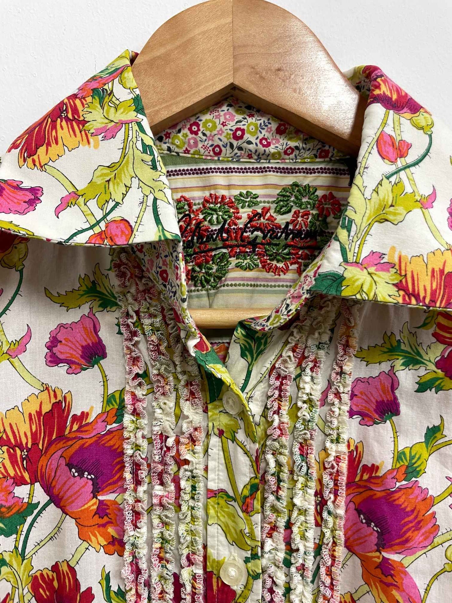 Blusa flores detalle cuello - Robert Graham - Talla S