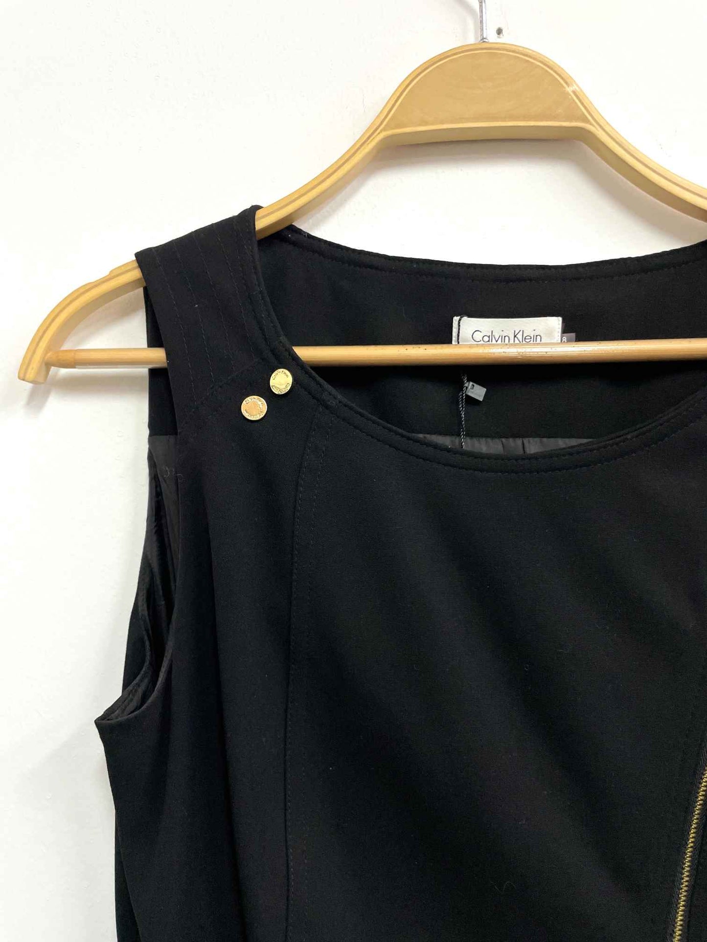 Vestido negro cierre - Calvin Klein - Talla S
