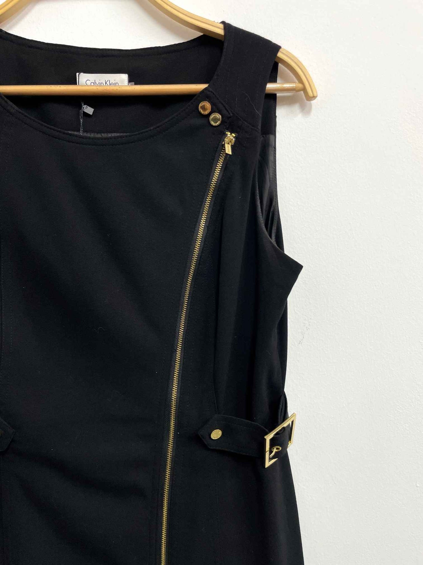 Vestido negro cierre - Calvin Klein - Talla S