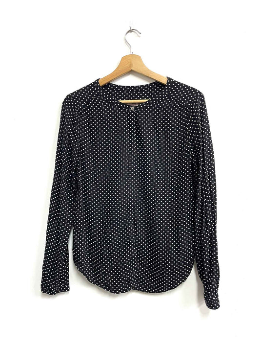 Blusa negra puntos blancos - Mango - Talla S