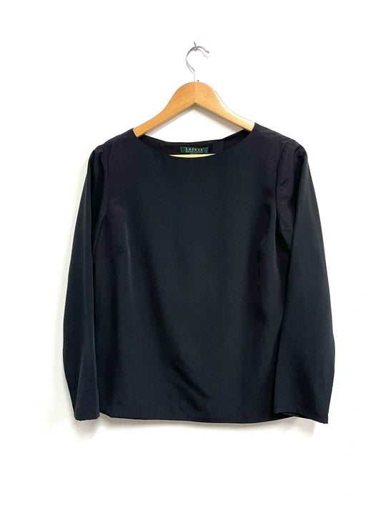 Blusa negra detalle espalda - Ralph Lauren - Talla S