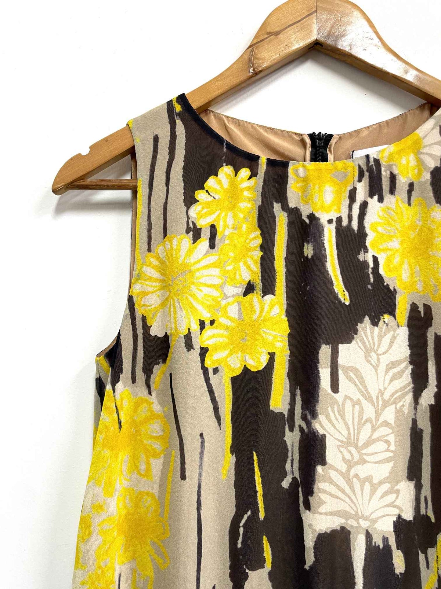 Vestido amarillo print flores - Red Valentino - Talla M