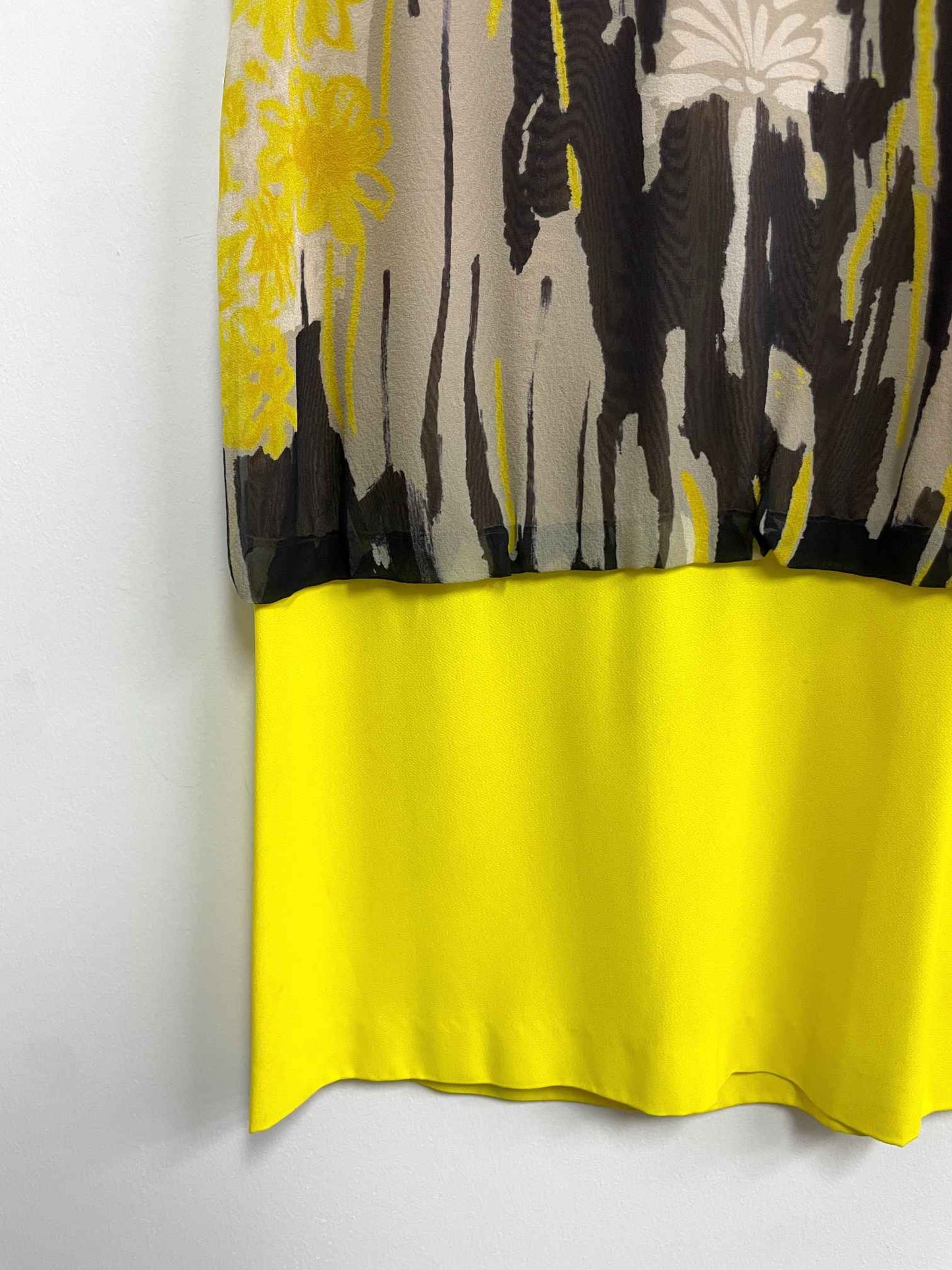 Vestido amarillo print flores - Red Valentino - Talla M