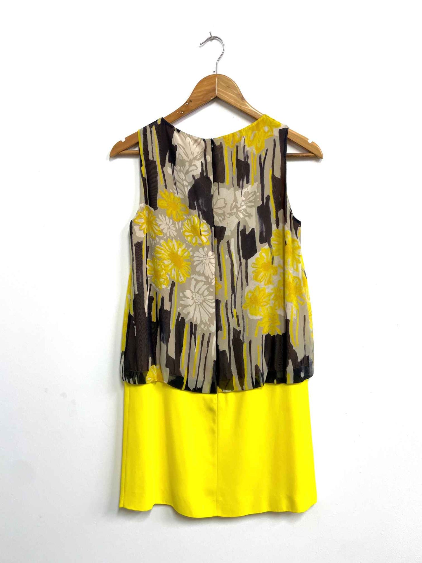 Vestido amarillo print flores - Red Valentino - Talla M