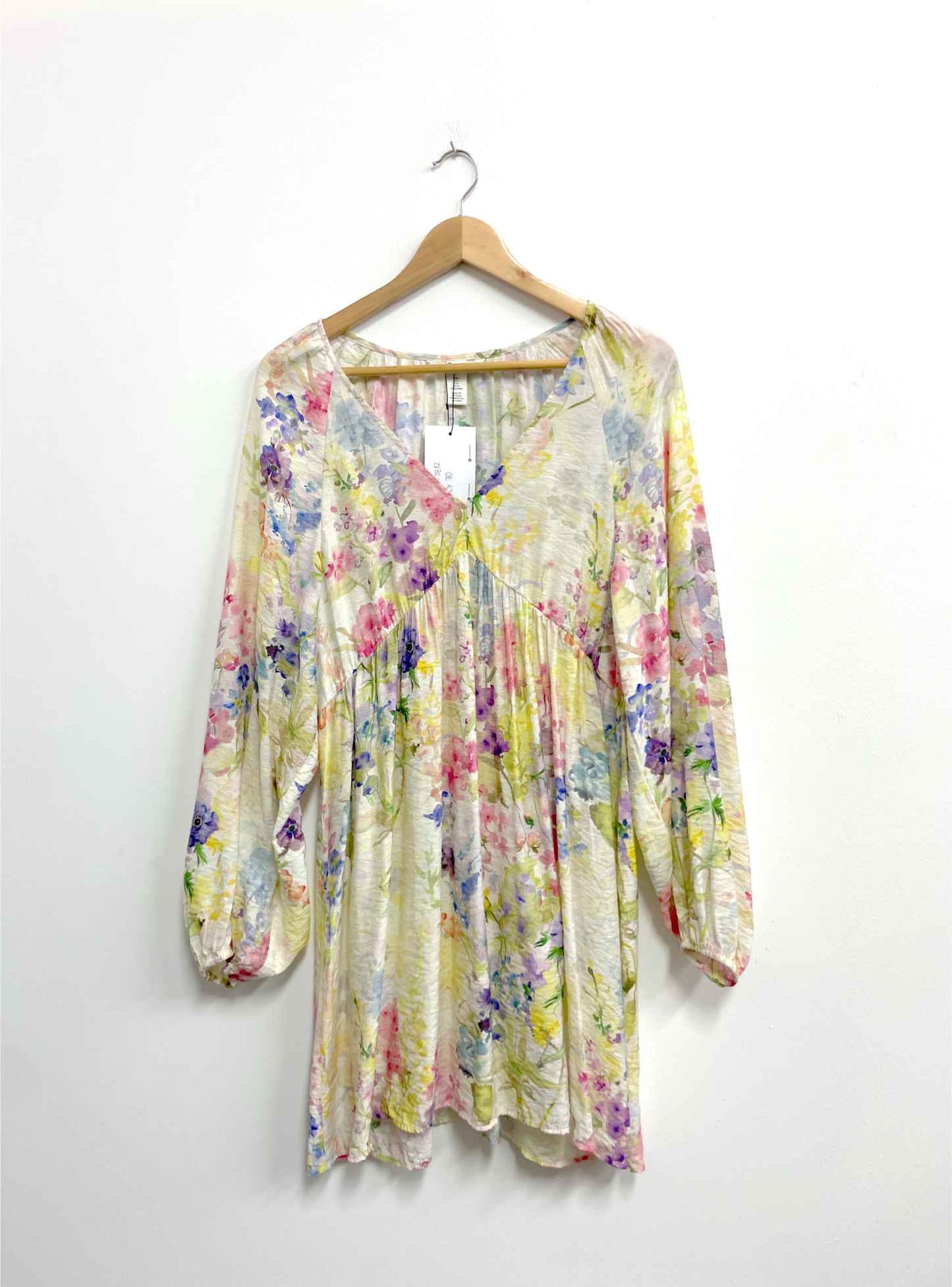 Vestido flores pastel - H&M - Talla S