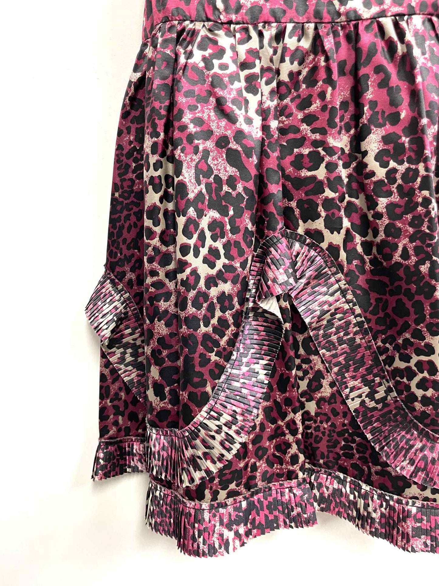 Vestido animal print guinda - Talla S